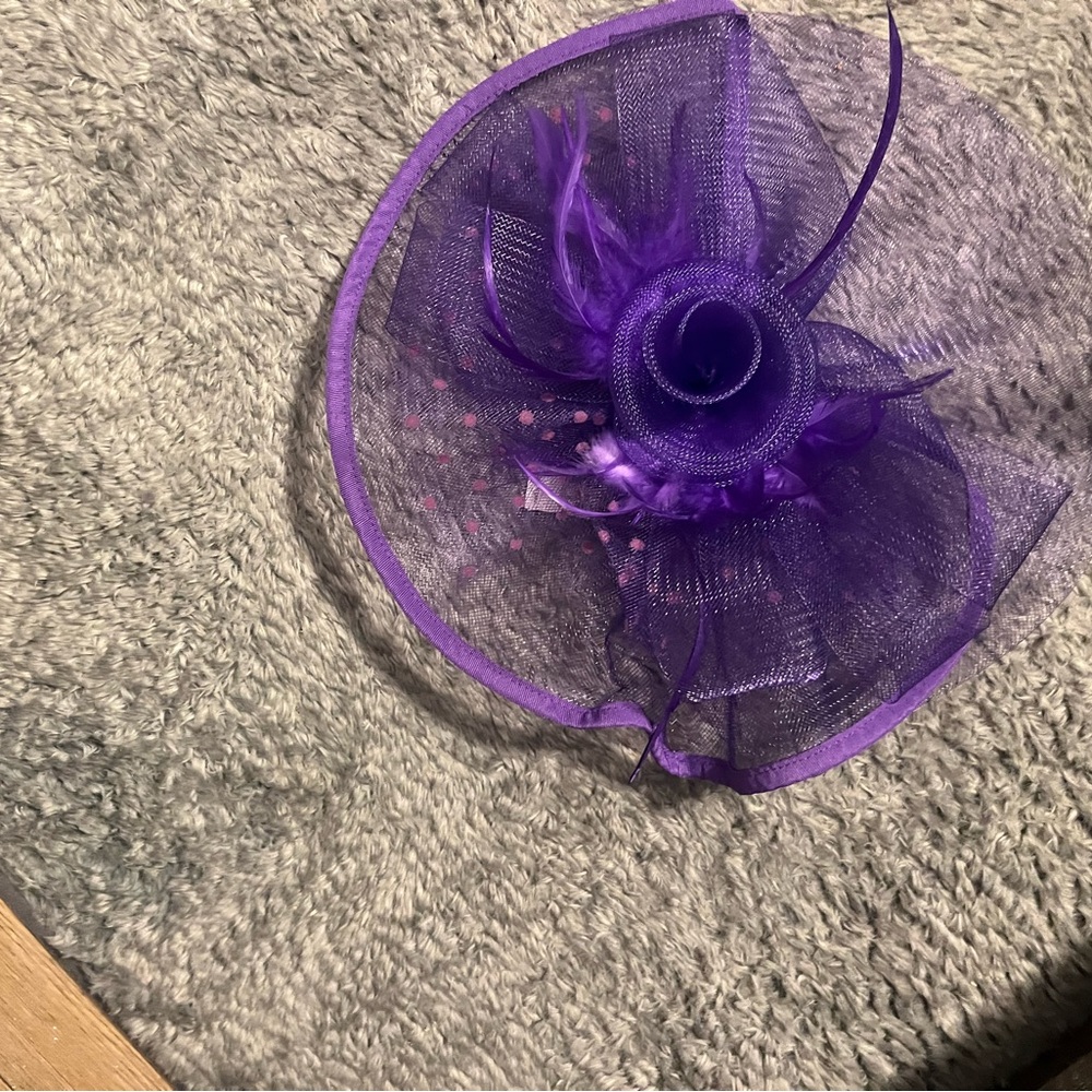 Chic Purple Mesh Fascinator